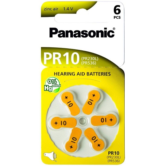 Batterie per Apparecchi Acustici 10 Panasonic